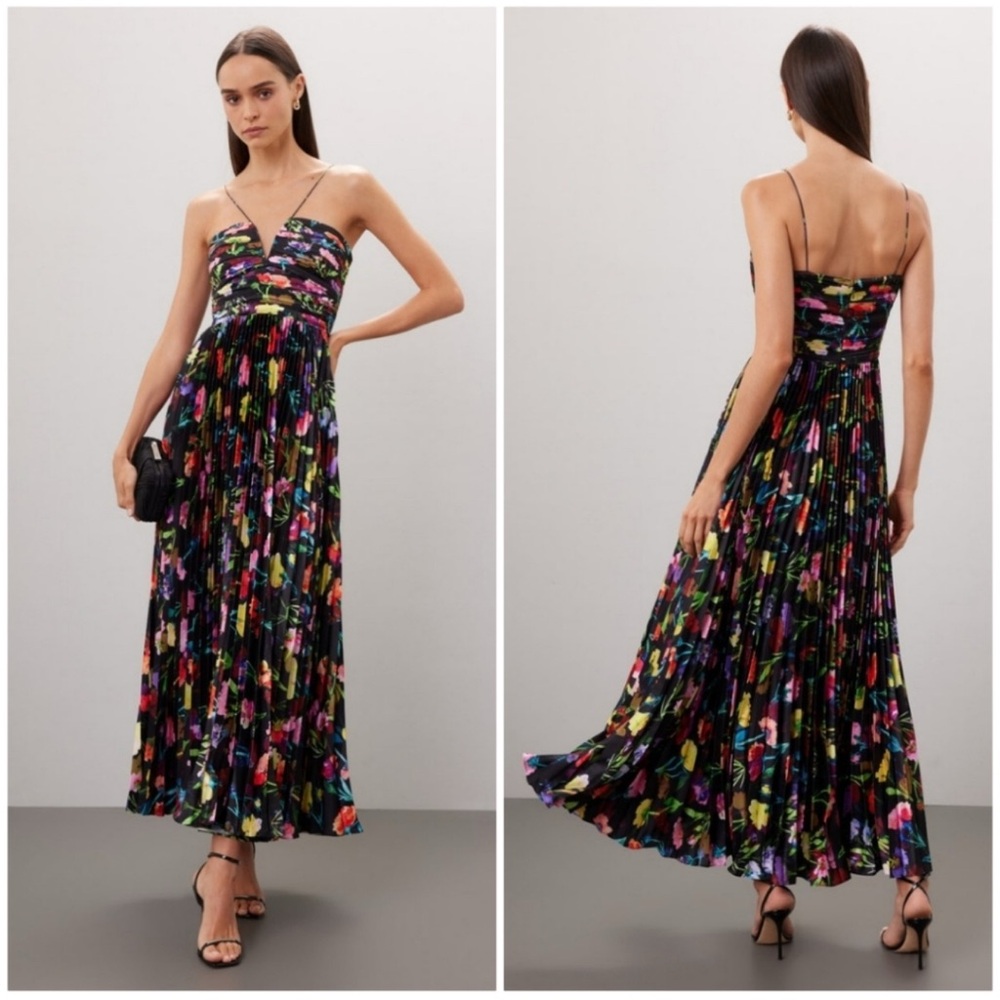 Aiifos Giana Floral Silk Maxi Dress- Size 6